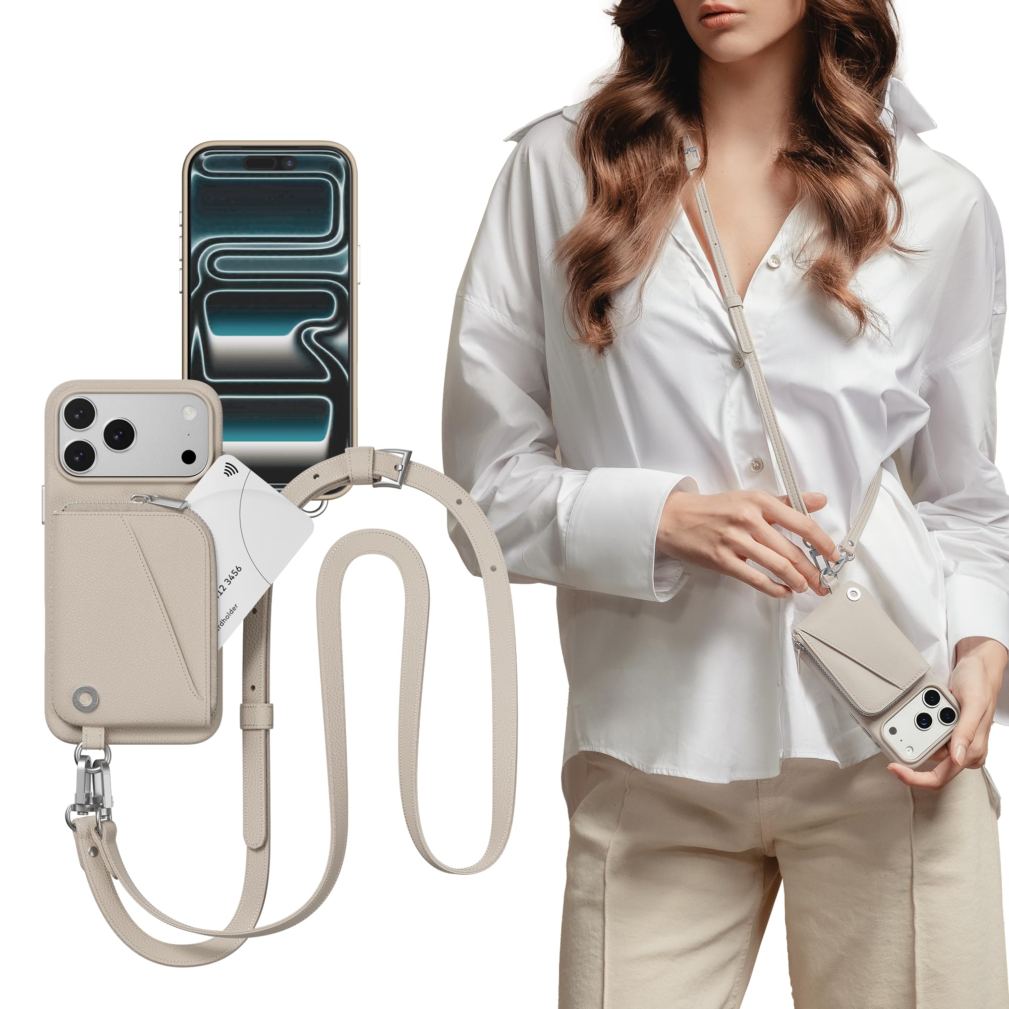 Amazon.com: MAGEASY Pouch iPhone 17 Pro Max Crossbody Wallet Phone